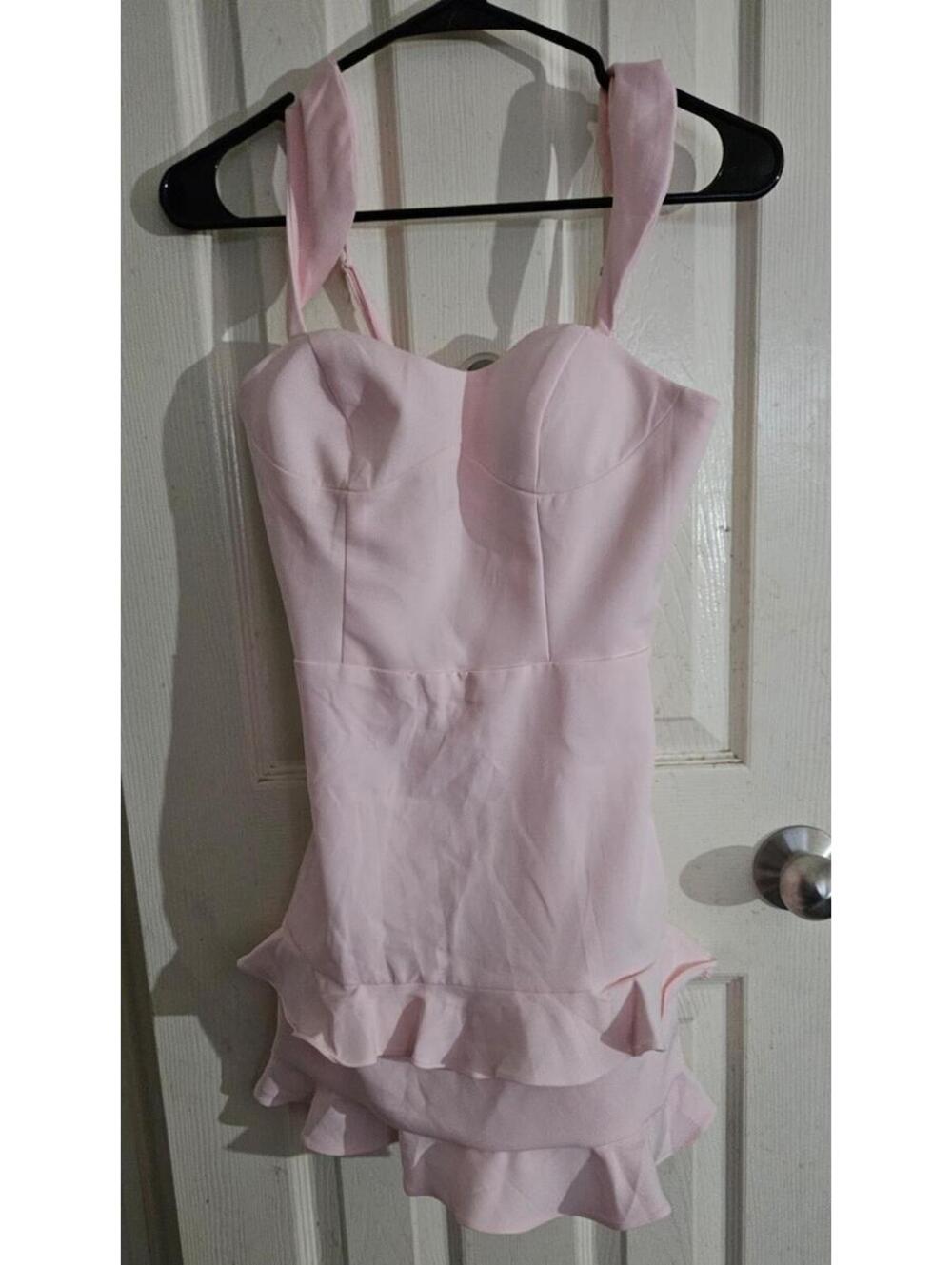 Sz 4  Formal Dress Mini A-line  New women's wedding guest ruffled night out